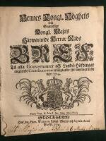 Hennes Kongl. H&ouml;ghets och Samtelige Kongl. Maj:ts h&auml;rwarande herrar R&aring;ds Bref til alla Gouverneurer och Lands-h&ouml;fdingar ang&aring;ende Contributionens erl&auml;ggiande f&ouml;r innewarande &aring;hr 1714