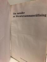 Om metaller - en litteratursammanst&auml;llning