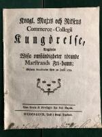 Marstrand - Marstrands Frihamn - 1700-tal: Kongl. Maj.ts..Kungörelse angående wissa omständigheter rörande Marstrand frihamn.