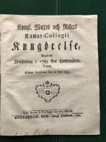 Lantm&auml;teri 1700-tal: Kung&ouml;relse ang&aring;ende F&ouml;rb&auml;ttring i 1783 &aring;rs Landtm&auml;teritaxa. 