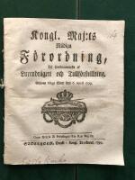 Lurendrejeri 1700-tal: Kongl. Maj:ts N&aring;diga F&ouml;rordning til f&ouml;rekommande af Lurendr&auml;geri och Tullf&ouml;rsnillning.