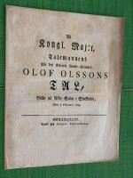 Til Kongl. Maj:t - Talemannens f&ouml;r det &auml;rbara Bonde-st&aring;ndet, Olof Olssons Tal h&aring;llit p&aring; Riks-Salen i Stockholm den 2 februari 1789
