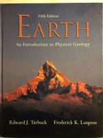 Earth : an introduction to physical geology