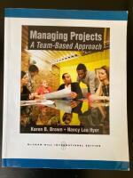 Managing projects - a team-based approach
