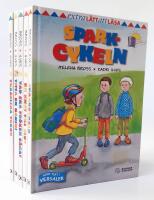 5 b&ouml;cker: Sparkcykeln - En knut till slut - Vad ska fr&ouml;ken s&auml;ga? - Titta en kanin! - Trassliga treor 