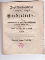 Kongl Majts och riksens Kung&ouml;relse til f&ouml;rekommande tryckta arbetens stegrande ut&ouml;fver et billigt prise