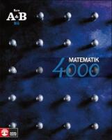 Matematik 4000 Kurs AB Bl&aring; L&auml;robok