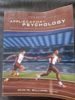 Applied sport psychology - personal growth to peak performance