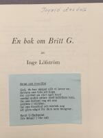 En bok om Britt G. : [f&ouml;rfattaren och &ouml;vers&auml;ttaren Britt G. Hallqvist]