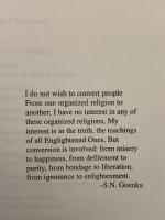 ART OF LIVINGTHE The Vipassana meditation