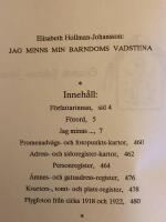 JAG MINNS MIN BARNDOMS VADSTENA Skildringar fr&aring;n &aring;ren f&ouml;re sekelskiftet