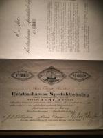 Aktie 31 &aacute; femtio kronor uti Kristinehamns Spritaktiebolag