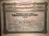 Aktiebrev &aring; en aktie, nummer 176428 - kronor 100