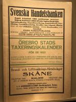 &Ouml;rebro stad texeringskalender f&ouml;r &aring;r 1920