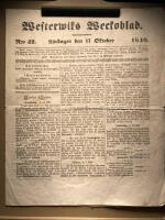 Westerwiks Weckoblad,  N:o  42, l&ouml;rdagen den 17 oktober 1840