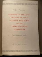 Episkopatets st&auml;llning till de sociala  och religi&ouml;sa r&ouml;relserna i N&auml;rke under 1800-talets senare h&auml;lft