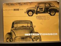 Instruktionsbok f&ouml;r er DKW auto union  1000 s coup&eacute; / DKW auto union 1000 limousine