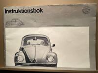 Instruktionsbok.  VW 1300,  VW 1200