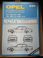 Reparationshandbok. Opel Rekord. D & E, diesel 1972 -1982.  1700. 1900, 2 os, 2100 D, 2,3  D