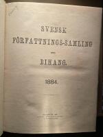 Svensk f&ouml;rfattnings-samling med bihang, 1884