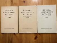 Uppsala universitets katalog. Tre delar:  1944, 46 och 50