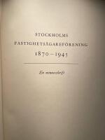 Stockholms Fastighets&auml;garef&ouml;rening 1870-1945. En minnesskrift