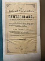 Post-, Reise-und Eisenbahn-karte von Deutschland, der Schweitz, den Niederlanden und Belgien