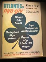 Atlantics nya giv. Katalog, sommaren 1957. St&ouml;rst i Skandinavien i ur och foto