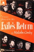 Exile's Return: A Literary Odyssey of the 1920s