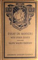 Essays on Manners with Other Essays