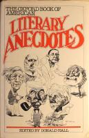 The Oxford Book of American Literary Anecdotes