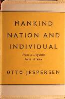 Mankind, Nation and Individual: From a Linguistic Point of View