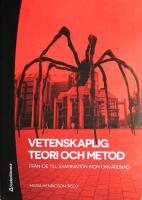 Vetenskaplig teori och metod: Fr&aring;n id&eacute; till examination inom omv&aring;rdnad