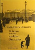 Dokument r&ouml;rande spelaren Rubashov