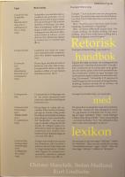 Retorisk handbok med lexikon: Din v&auml;gvisare i retorikens v&auml;rld