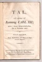 Tal, till minne af konung Carl XII - h&aring;llet i kongl. Riddarholmskyrkan, den 11 december 1818