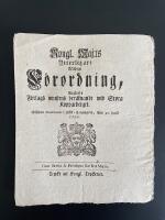 Kongl. Maj:ts Ytterligare N&aring;dige F&ouml;rordning, Ang&aring;ende F&ouml;rlags winstens ber&auml;knande wid Stora Kopparberget. Gifwen Stockholm i R&aring;d-Cammaren, then 30. Junii 1762.