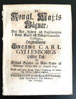 P&aring; kongl. maj:ts w&auml;gnar, herr riks-r&aring;dets ... Carl Gyllenborgs h&aring;llne tal, til riksens st&auml;nder p&aring; riks- salen t&aring; riksdagen sl&ouml;ts then 22. augusti 1741. Tryckt upp&aring; hans kongl. maj:ts befallning, och samtelige riksens st&auml;nders beg&auml;ran.