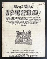 Kongl. May:tz F&ouml;rbud, Ang&aring;ende Inf&ouml;rslen af Fa&ccedil;onnerade Gull- Silfer och Silkes Tyg och Band, sampt gemene Hattar, med allehanda slagz Knappar, Sn&ouml;ren, Frantzar, Galoner, Spetzar och Knyttning, aff Gull, Silfwer, Silke, Tr&aring;, Redgarn, Vll och H&aring;&aring;r giorde;