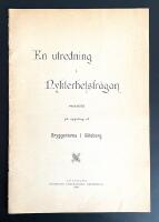 En utredning i nykterhetsfr&aring;gan verkst&auml;ld p&aring; uppdrag af bryggerierna i G&ouml;teborg.