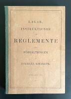 Lagar, instruktioner och reglemente f&ouml;r f&ouml;rvaltningen av Sveriges riksbank &aring;r 1878. 