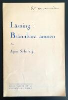 L&auml;sning i br&auml;nnbara &auml;mnen.