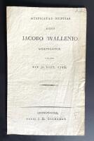 Auspicatas nuptias amico Jacobo Wallenio gratulatur amicus die 30 sept. 1796. [Gratulationer p&aring; br&ouml;llpsdagen]