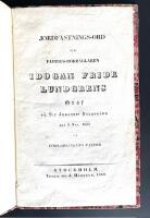 Jordf&auml;stnings-ord vid fabriks-bokh&aring;llaren Idogan Fride Lundgrens graf p&aring; S:t Johannis kyrkog&aring;rd den 5 nov. 1830.