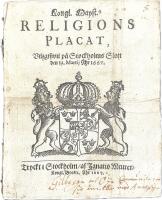 1667 &aring;rs religionsplakat &ndash; Kongl. Mayst.tz Religions Placat (1667)