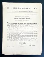 Kongl. Maj:ts N&aring;diga Kung&ouml;relse ang&aring;ende fridlysning af dyk&auml;nder. Gifven Stockholms slott den 26 Mars 1897.