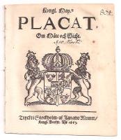 Kongl. May.tz Placat, Om M&aring;tt och Wicht 