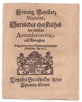 Konung. majestatz Mandat, Huruledes thet skal hollas emillan Arrendatorerne och Almoghen. Vthgifwit p&aring; then riiksdagh som h&ouml;ltz i Stockholm 