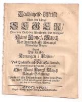 Tacks&auml;ijelse-skrifft &ouml;fwer den h&auml;rlige seger, hwarmed Gudh den aldrah&ouml;gste, har w&auml;lsignat hans kongl. may:tz w&aring;r allern&aring;digste konungs r&auml;ttm&auml;tige wapen, emoot des fiende, konungen i Pohlen, samt des sachsiska och pohlniska arm&eacute;e, wid Cliskow i Lilla Pohlen, den 9/19 julii sidstl. Efter hans kongl. may:tz n&aring;digste befallning, upl&auml;sen uti alla f&ouml;rsamblingar, &ouml;fwer heela Sweriges rijke, ock desz underliggiande land och herrskaper, den 20 novembris, &aring;hr 1702 