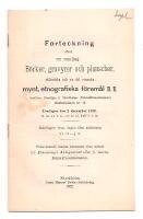 F&ouml;rteckning &ouml;fver en samling b&ouml;cker, gravyrer och planscher, utl&auml;ndska och en del svenska mynt, etnografiska f&ouml;rem&aring;l m.m